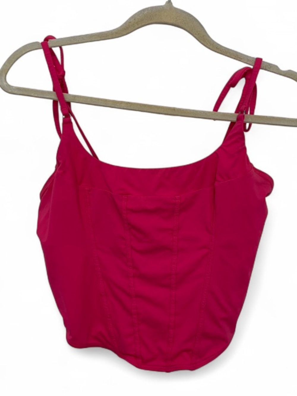 Gilly Hicks Hollister Pink Tie-Shoulder Corset Swim Top